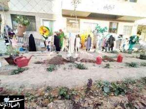 اجرای طرح باغچه همسایگی در شهرک پردیسان