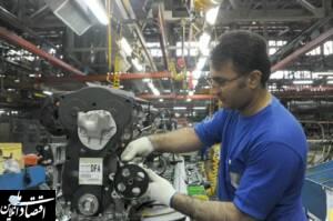 عبور ایران خودرو از رکورد تولید روزانه موتور ملی