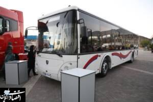 حضور اتوبوس آتروس ایران‌خودرو دیزل با تزیینات داخلی و امکانات رفاهی جدید در نمایشگاه خودرو مشهد