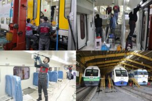 تسریع در اورهال ناوگان دوطبقه خط ۵ مترو در قالب طرح استقبال از بهار